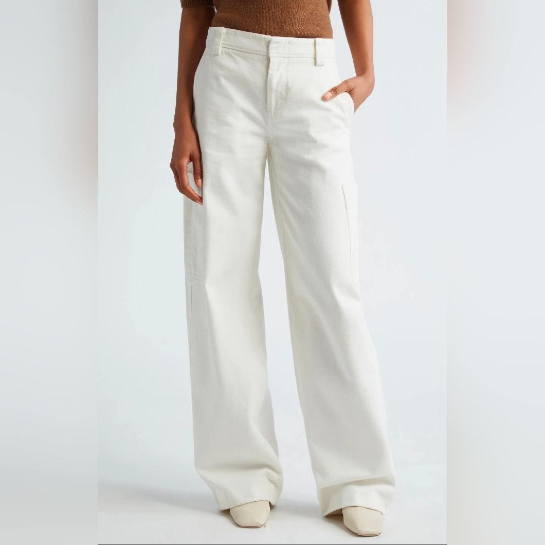 Vince Womens White Utility Cotton Pants Size 6 Nwt $365